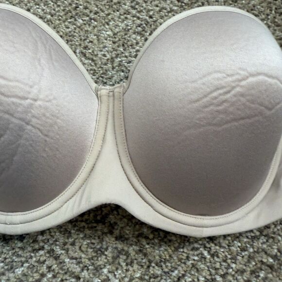 ThirdLove Bra Size 32E Classic Strapless Solid Beige Padded 24/7 Third Love - Picture 2 of 6